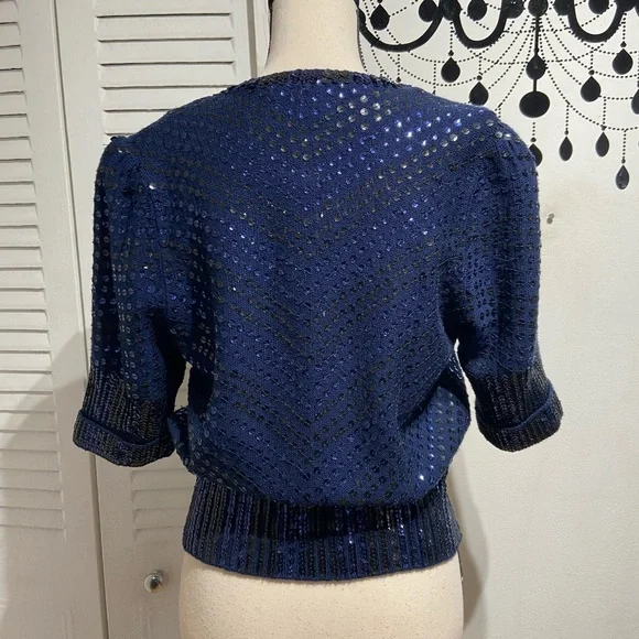 ASO SERENA VAN DER WOODSEN SEQUIN CARDIGAN - LARGE - Picture 4 of 4